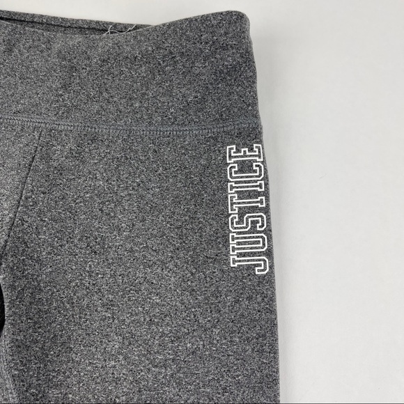 Justice Active Leggings Girls Size 8 Gray Black Mesh - Picture 4 of 8